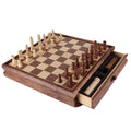 16" Wooden Folding Chess Checker Backgammon Board Game Set W191432