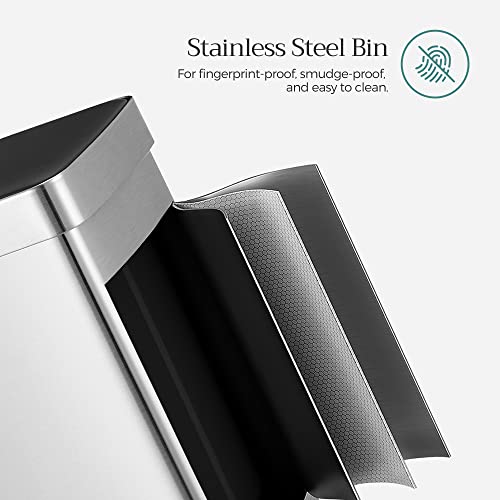 16 Gallons Dual Compartment Stainless Steel Trash Can X988