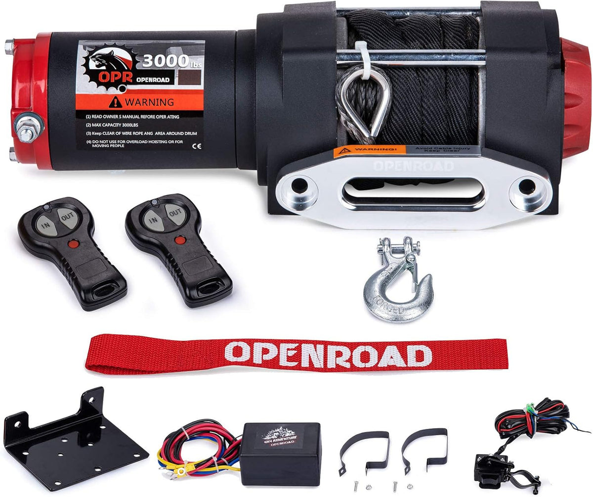 12V 3500lb Electric Winch with Steel Cable and Wireless Remote Z9344