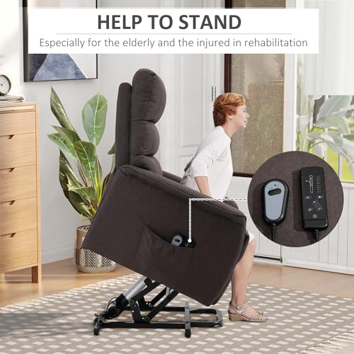 Black Fabric Power Lift Recliner Chair with Remote Control A193550
