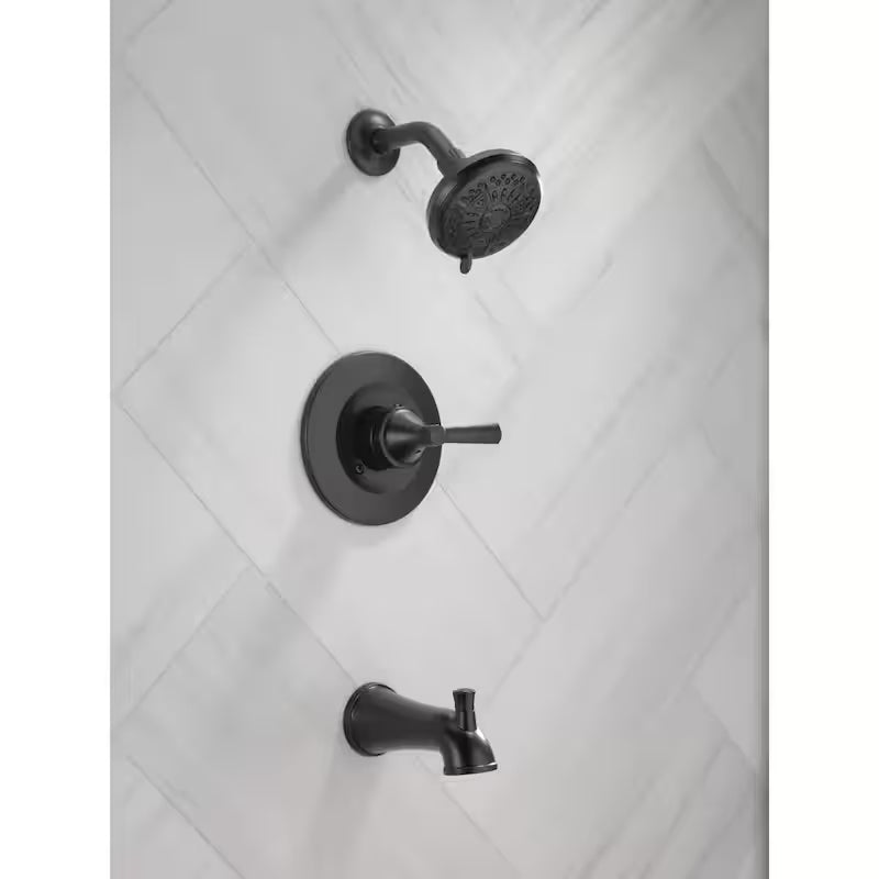 Single-Handle 6-Spray Tub and Shower Faucet in Matte Black P4818
