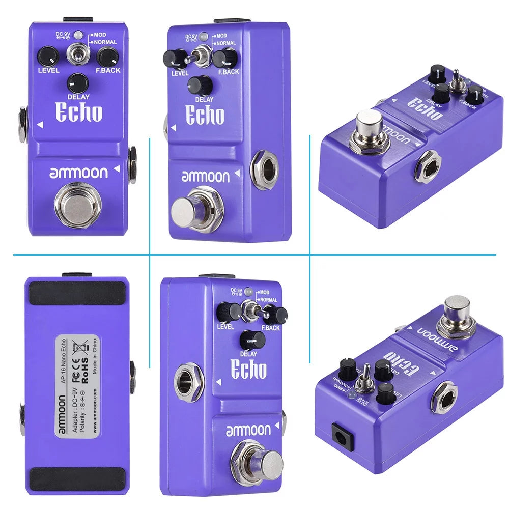 Delay Guitar Effect Pedal True Bypass Aluminum Alloy Body R52654