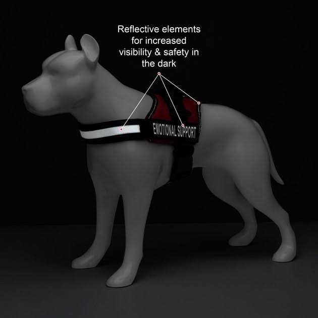Emotional Support Dog Vest Harness with Reflective Straps and Matching Leash Set S21306