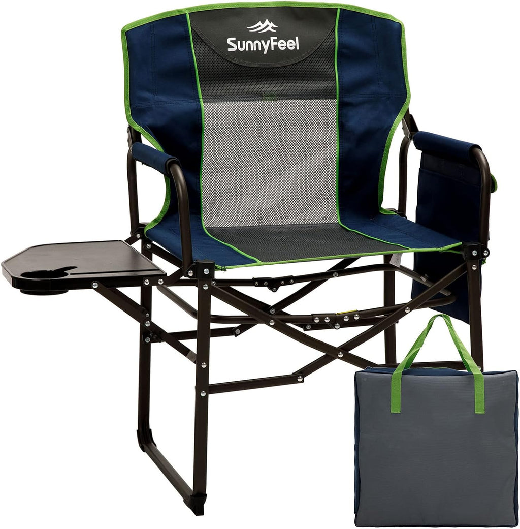 Oversized Heavy Duty Folding Camping Chair with Side Table N4998