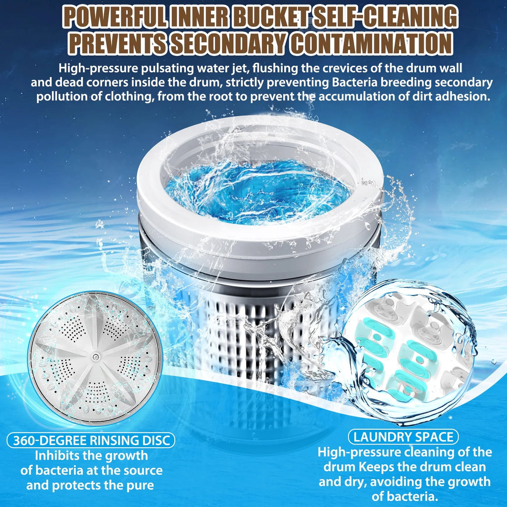 2.4 Cu.ft Portable Washing Machine with Glass Top-Load & Drain Pump A85317