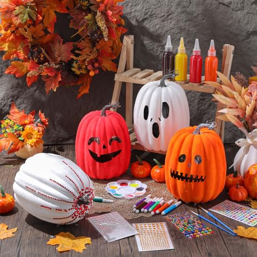 4 Sets 9.1 Inch Artificial Foam Pumpkins U590