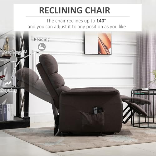 Black Fabric Power Lift Recliner Chair with Remote Control A193550