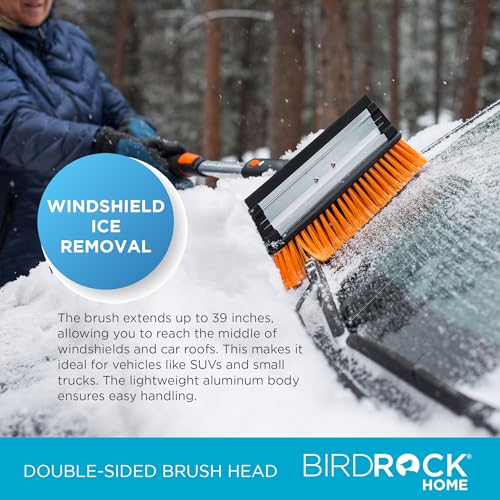 Extendable Snow Brush with Detachable Ice Scraper O130