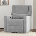 Gray Velvet Swivel Glider Recliner N937