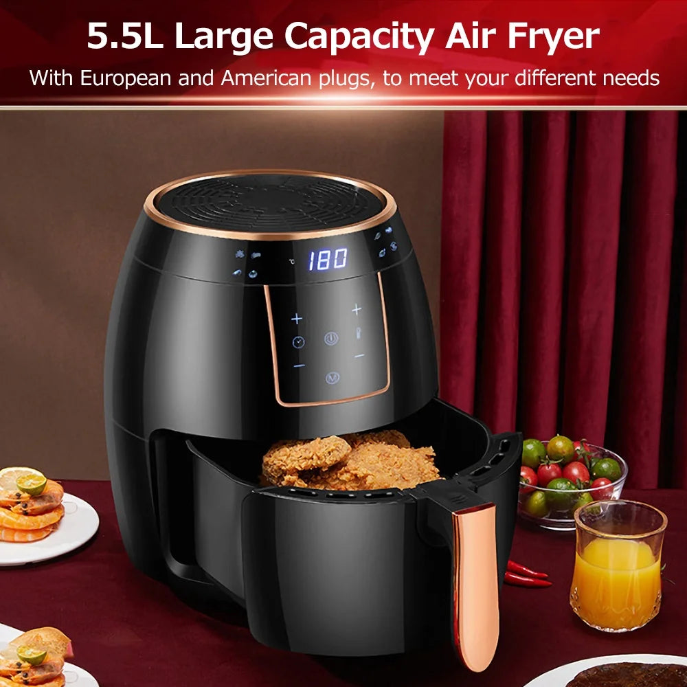 5.5L 1300W Electric Air Fryer with LCD Screen L425769