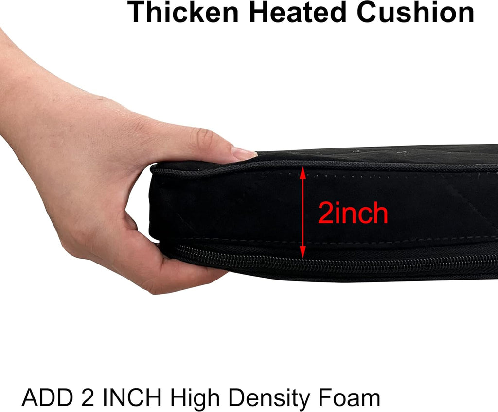 Portable Heated Seat Cushion with 3 Heating Settings Memory Foam O72347