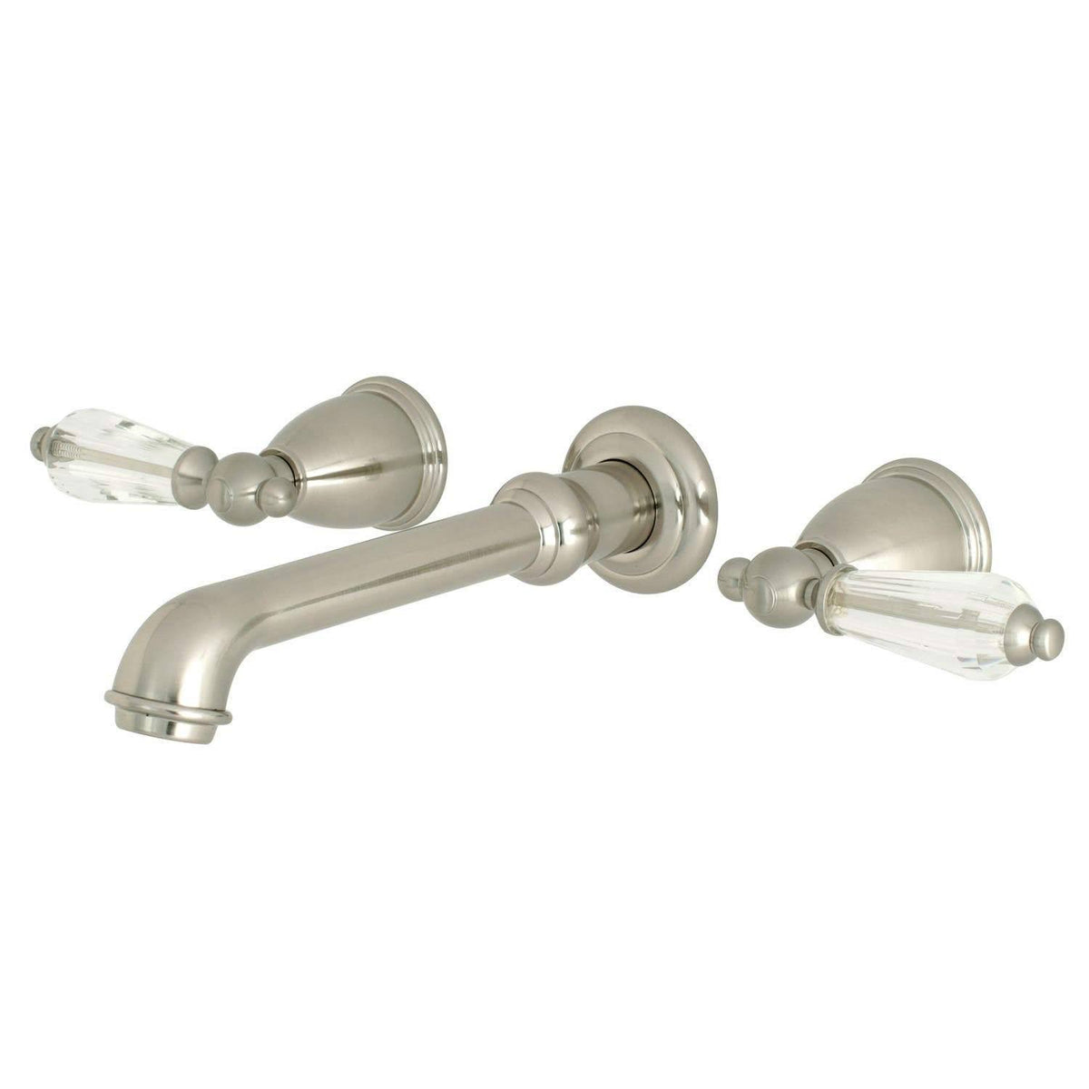 Brushed Nickel Two-Handle Wall Mount Bathroom Faucet F9284