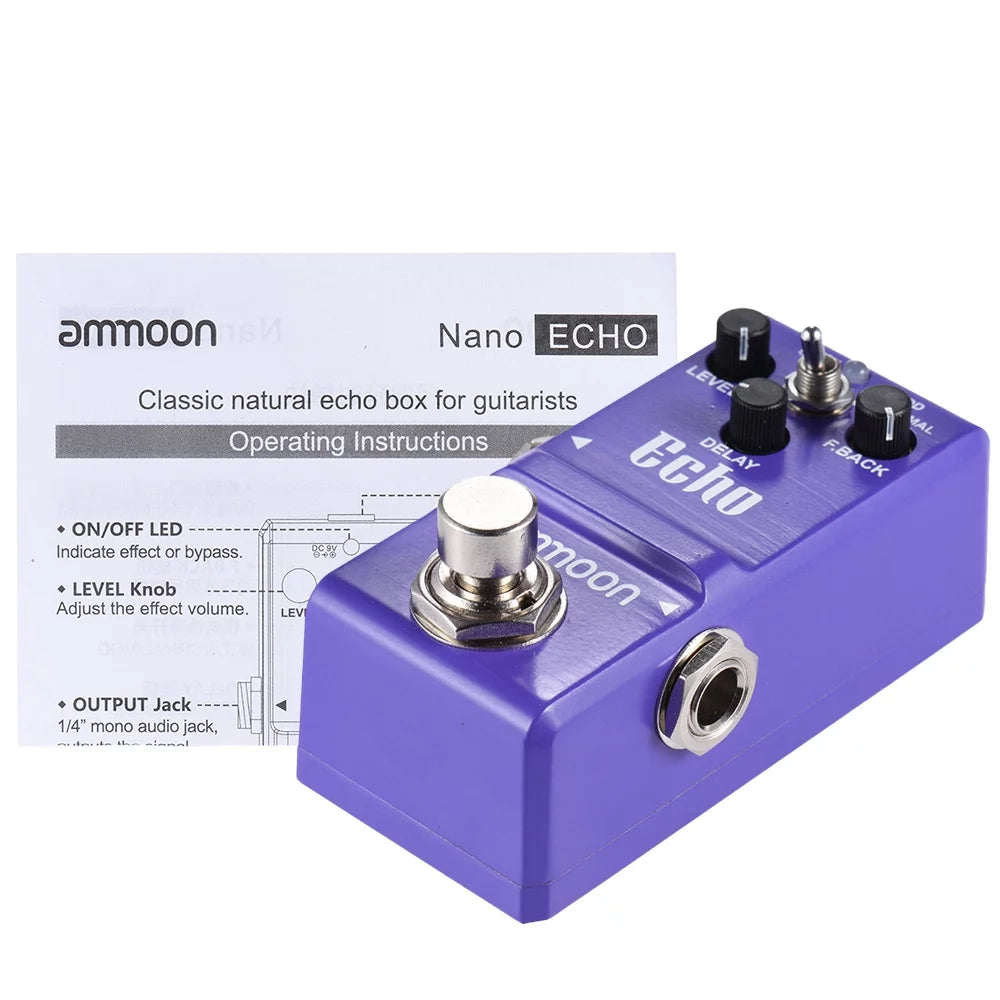 Delay Guitar Effect Pedal True Bypass Aluminum Alloy Body R52654