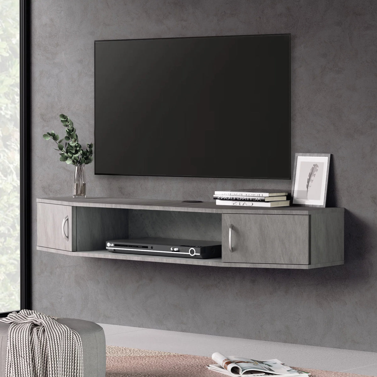 Gray Floating TV Stand U98763