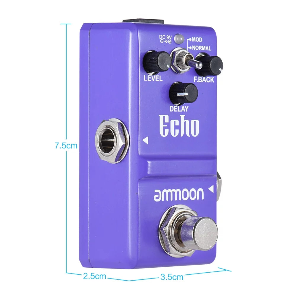 Delay Guitar Effect Pedal True Bypass Aluminum Alloy Body R52654