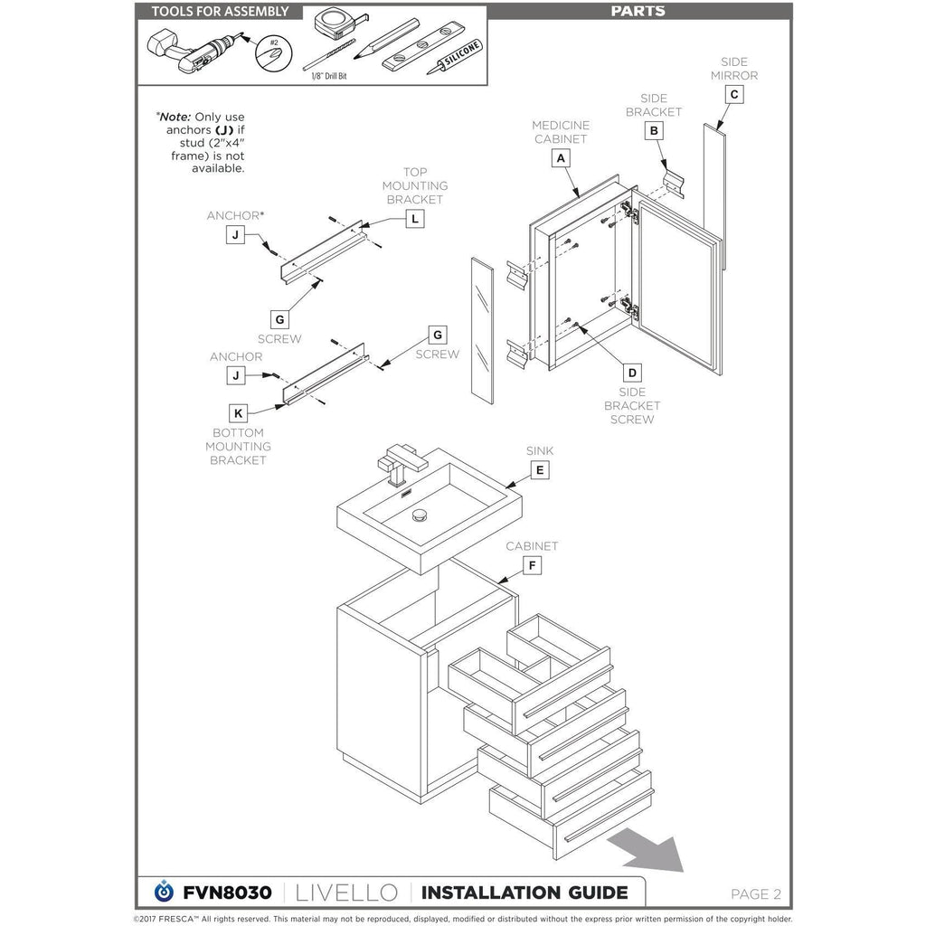 White Bathroom Cabinet L27224