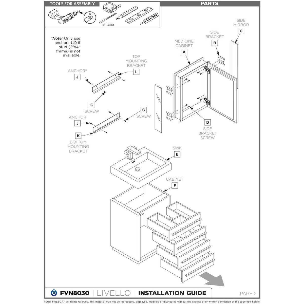 White Bathroom Cabinet L27224