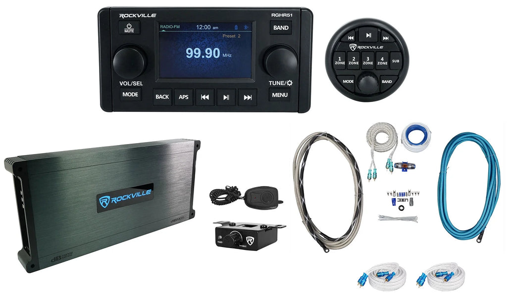 5 Zone Marine Receiver with Bluetooth and 6-Channel Amplifier N7782