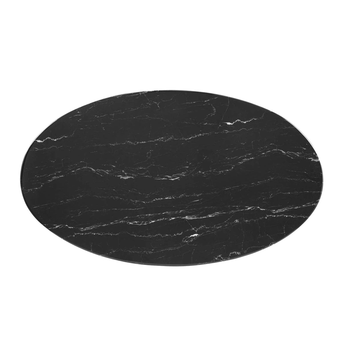 Oval Artificial Marble Metal Steel Dining Table E9954