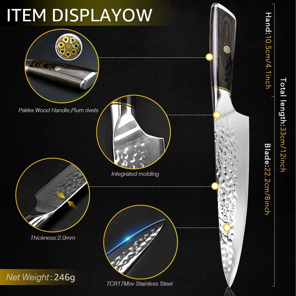 Chef Knife Set High Carbon German Stainless Steel J368578
