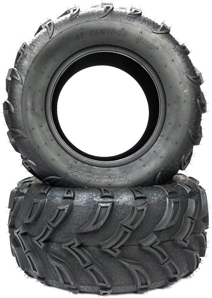 Set of 2 Tubeless All-Terrain Tires 25x10-12 6PR I109602