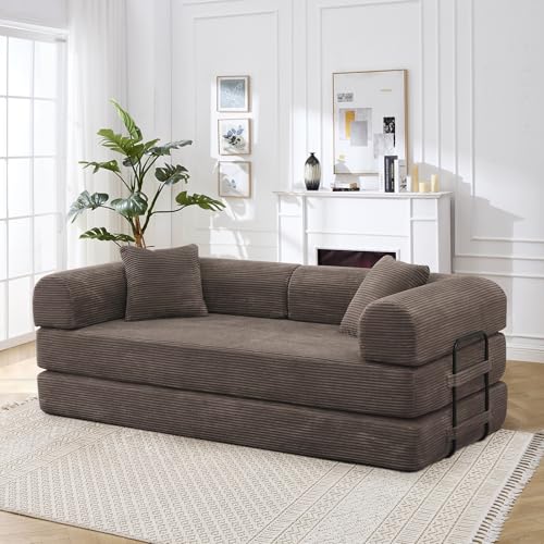 Green Corduroy Convertible Folding Sofa Bed B3315