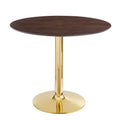 Round Wood & Metal Dining Table S7781