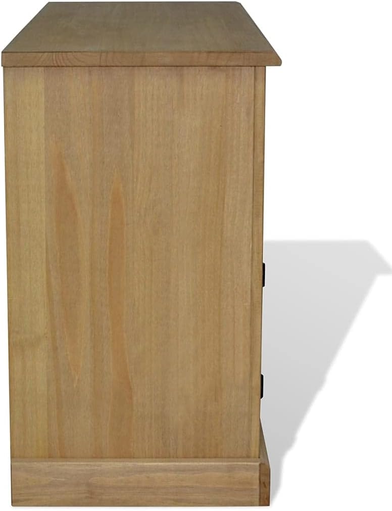 Rustic TV Cabinet with Storage Space, Mexican Pine, 31.5"x16.9"x30.7" D78595