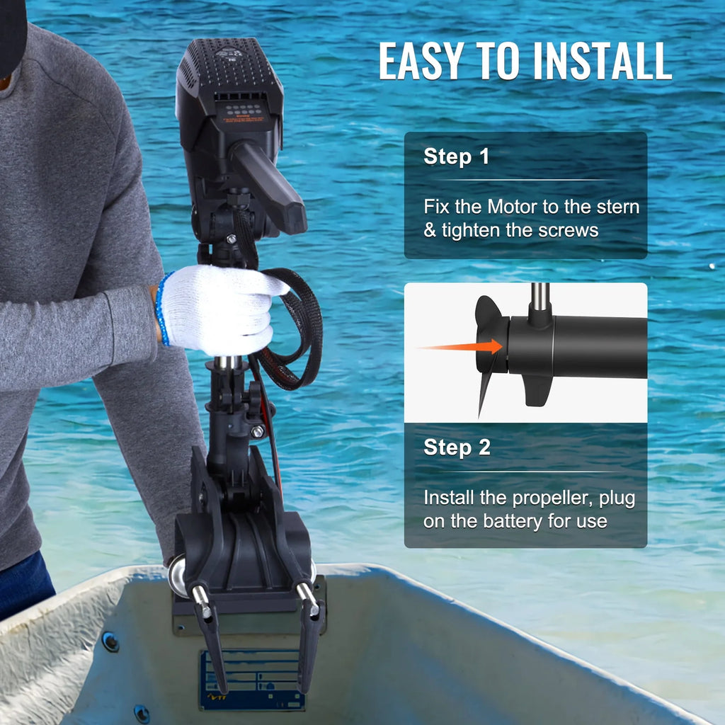 55lb Thrust 24V Electric Trolling Motor N124