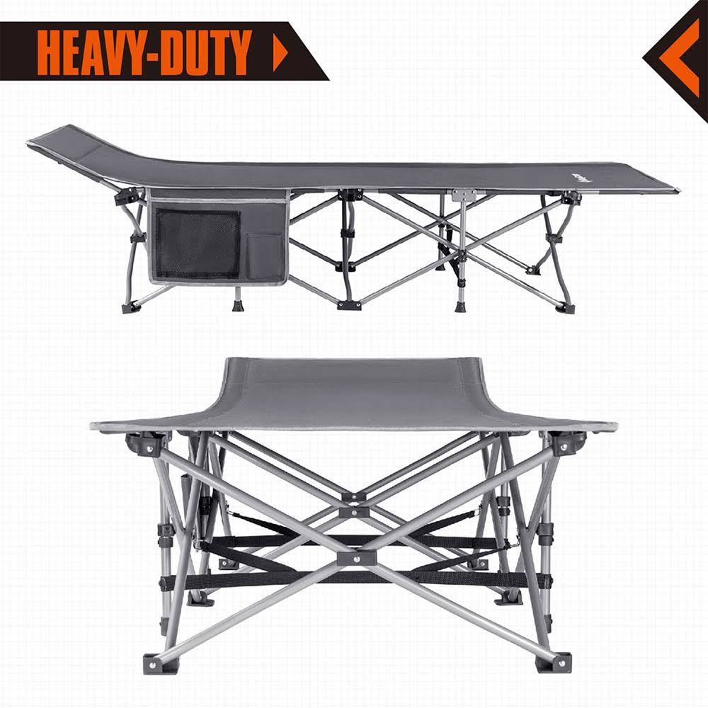 Gray Folding Camping Cot V8907