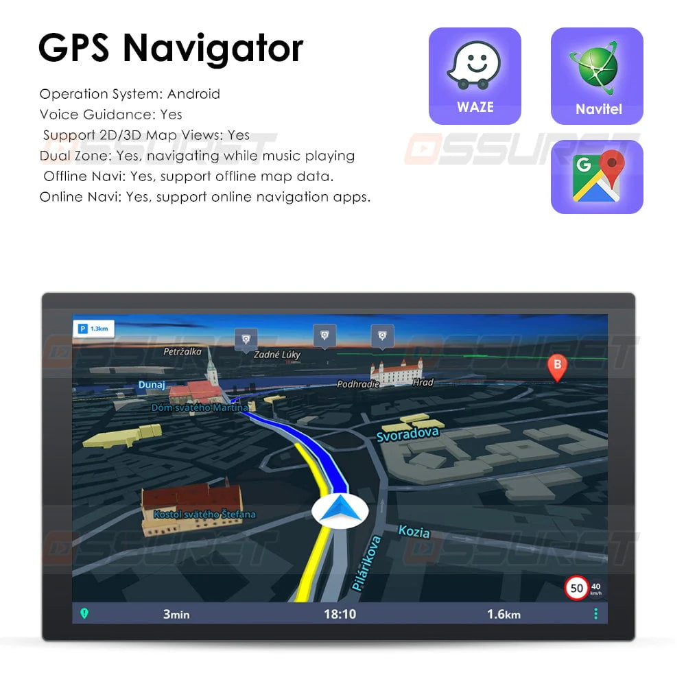 Android 12.0 Car Stereo Radio Head Unit GPS Navigation Carplay R1680