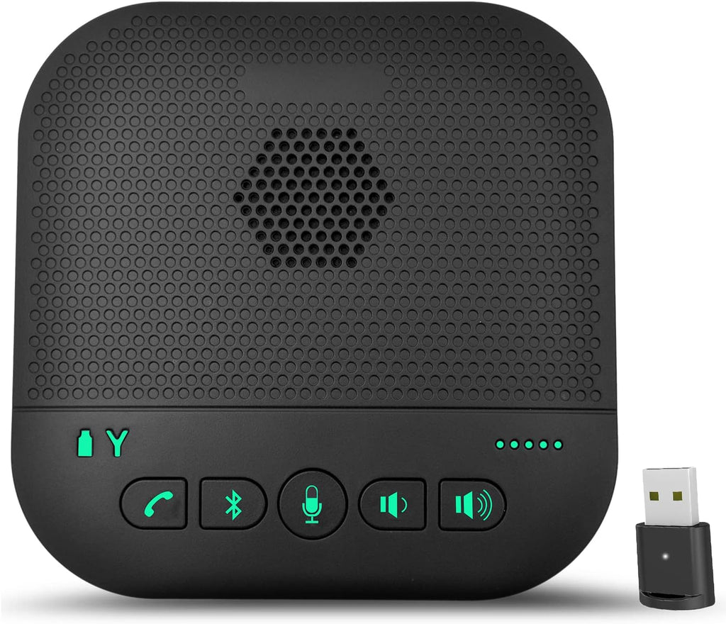 Bluetooth Speakerphone with 4 Microphones, Portable USB Conference Microphone, Pack of 2 E591411