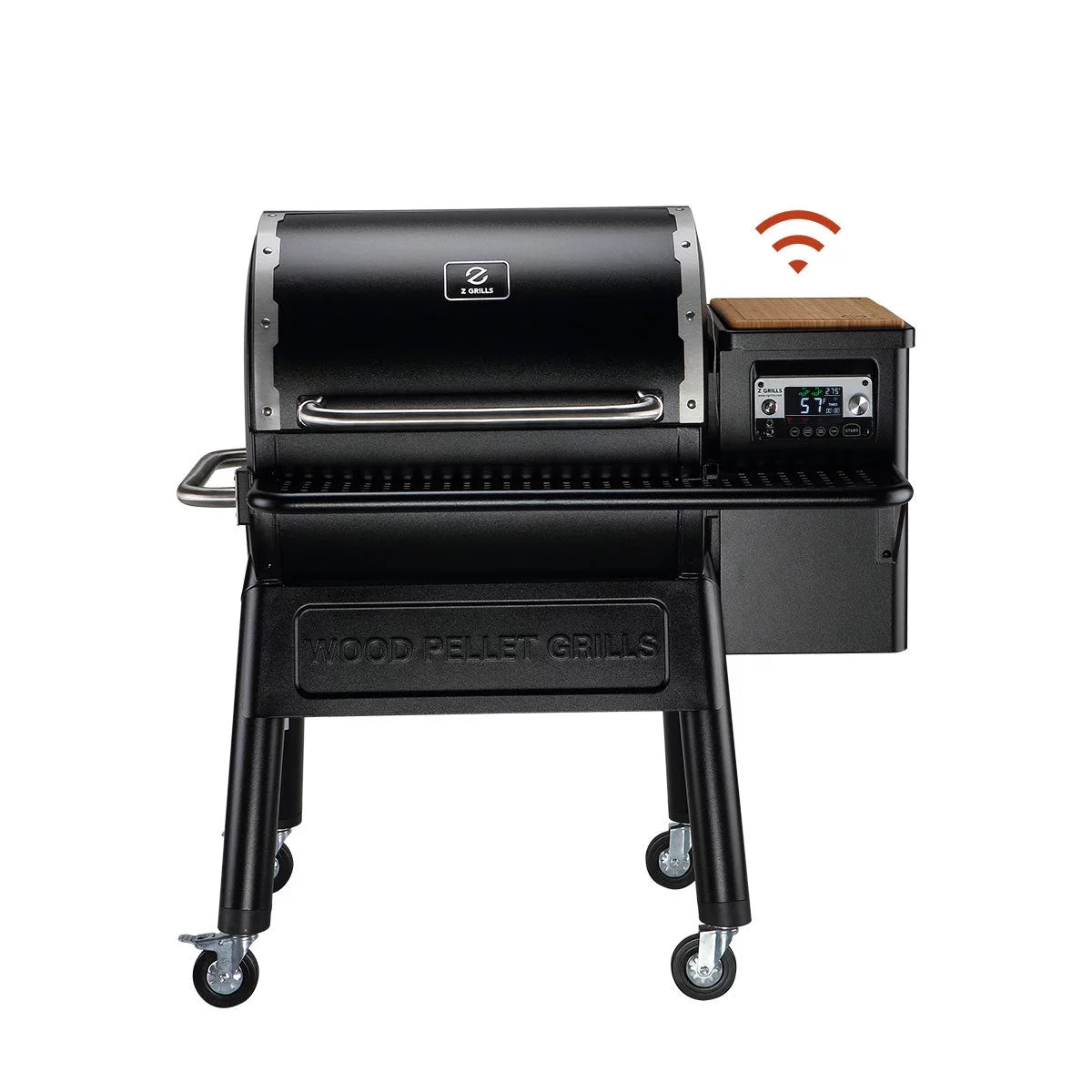 Pellet Grill & Smoker with Foldable Front Shelf, Ash Cleanout System, Rain Cover, 1056 sq.in Cooking Area B5257