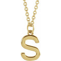 18K Yellow Gold-Plated Sterling Silver Initial S Dangle 18" Necklace S23255