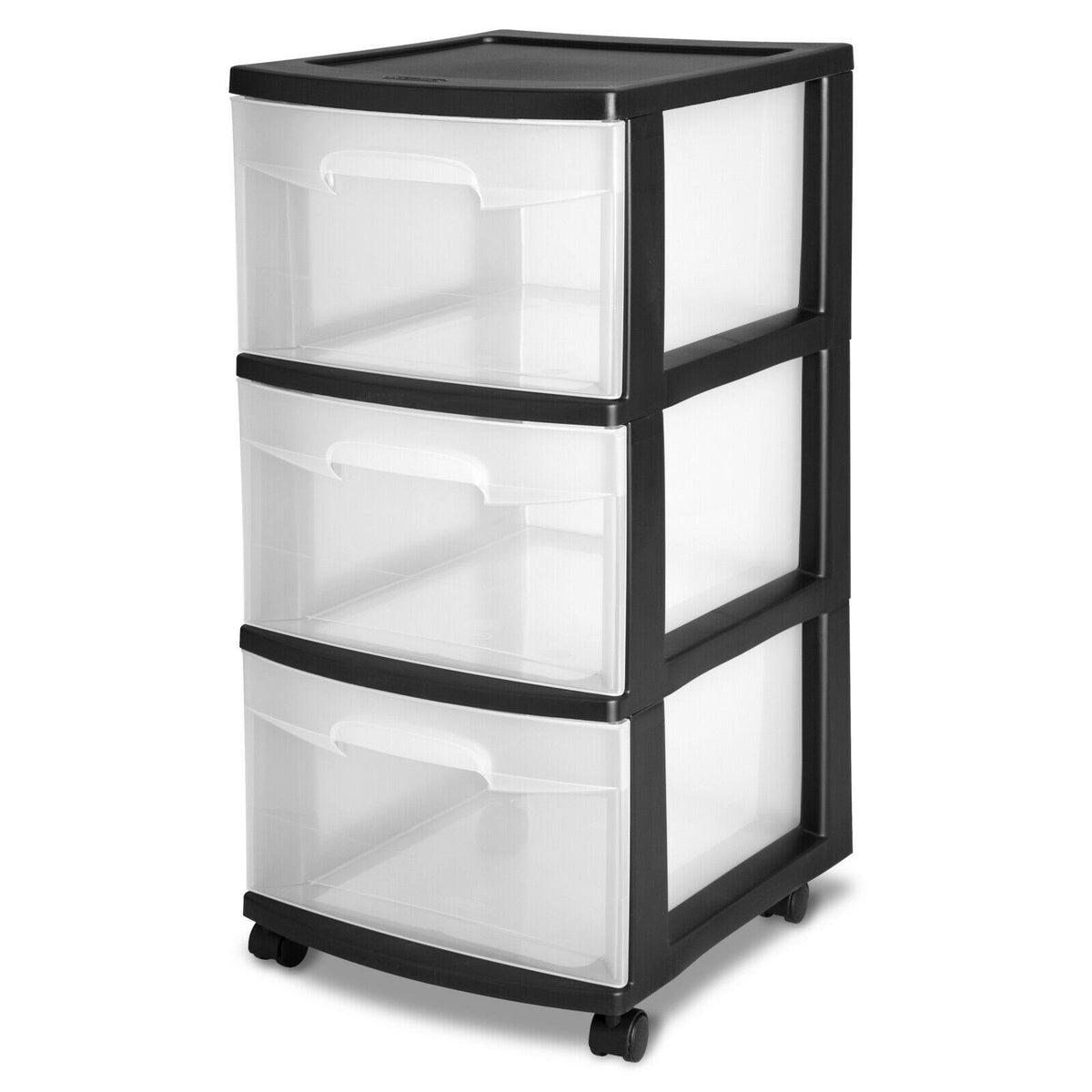 3 Drawer Cart Black Set of 2 Z810363