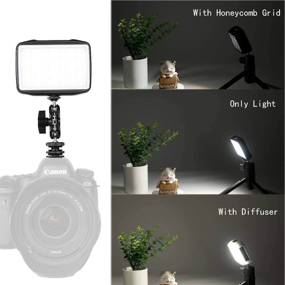 5W RGB Pocket On Camera Light with Color Temperature 2500-9000K E599369