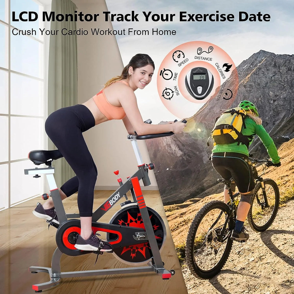 Exercise Bike Stationary Indoor Cycling Bicycle Q519
