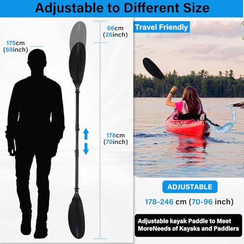 Standard Kayak Paddle Iron Shaft Polypropylene Blade Q981769