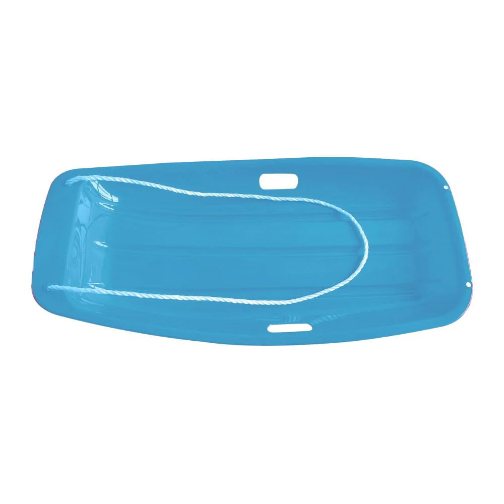 Blue Plastic Snow Toboggan Sled with Tow Rope H812
