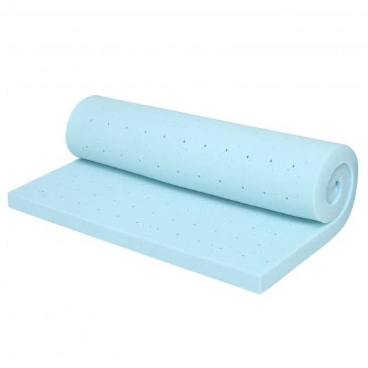 4x22 Gel Injection Memory Foam Ventilated Mattress Topper Full Size Q1743