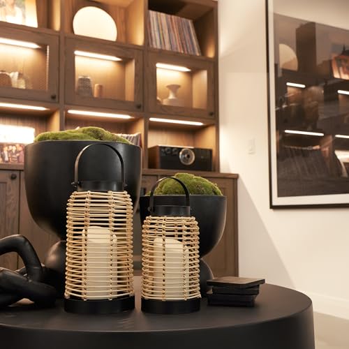 Natural Rattan Boho Lanterns J120591