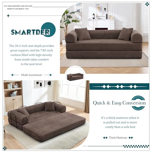 Green Corduroy Convertible Folding Sofa Bed B3315