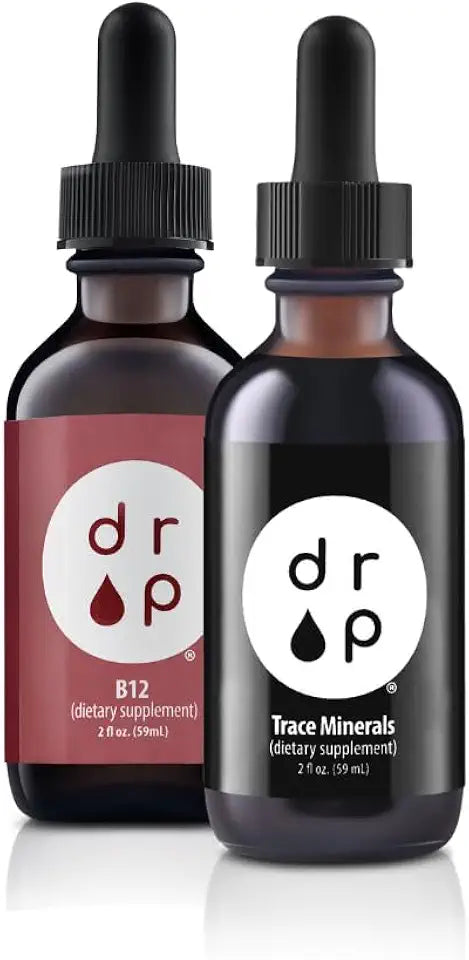 Organic Trace Minerals Electrolyte Drops and Vitamin B12 2500 mcg 2 oz Liquid Drops Y4078