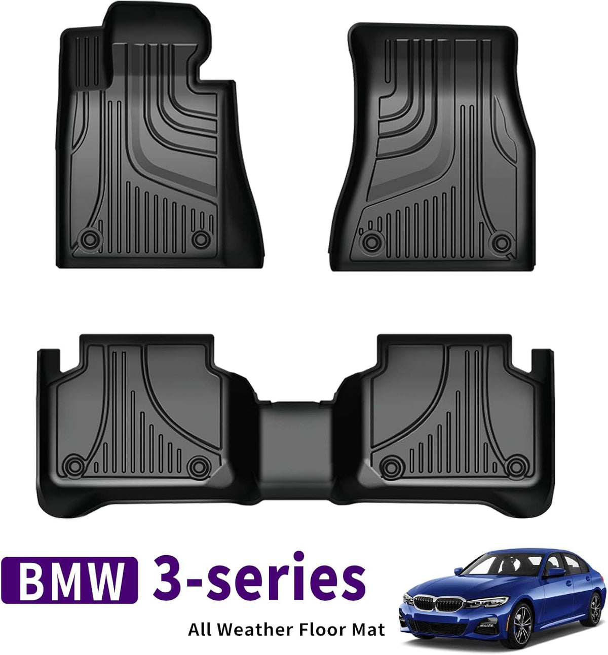 Black TPE All Weather Car Floor Liners F561144