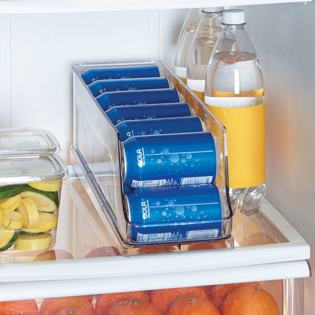 12 Can Clear Plastic Refrigerator Storage Bin W70166