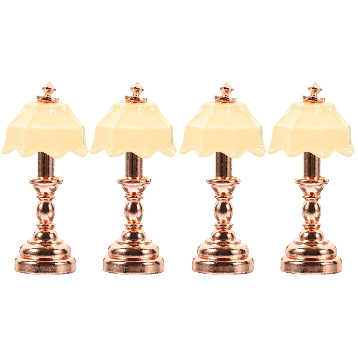 Vintage Metal Dollhouse Bedside Lamp 4 Pcs F63331