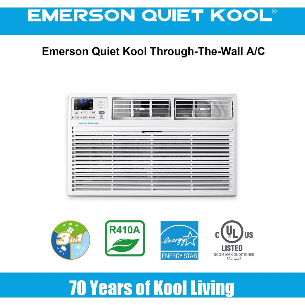 12,000 BTU 230-Volt Through-the-Wall Air Conditioner with Wi-Fi, White E9400