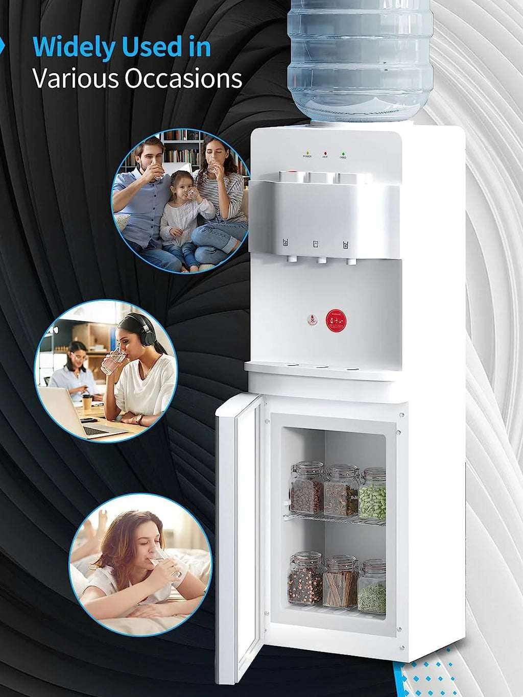 Top Loading Hot & Cold Water Cooler Dispenser White L6005