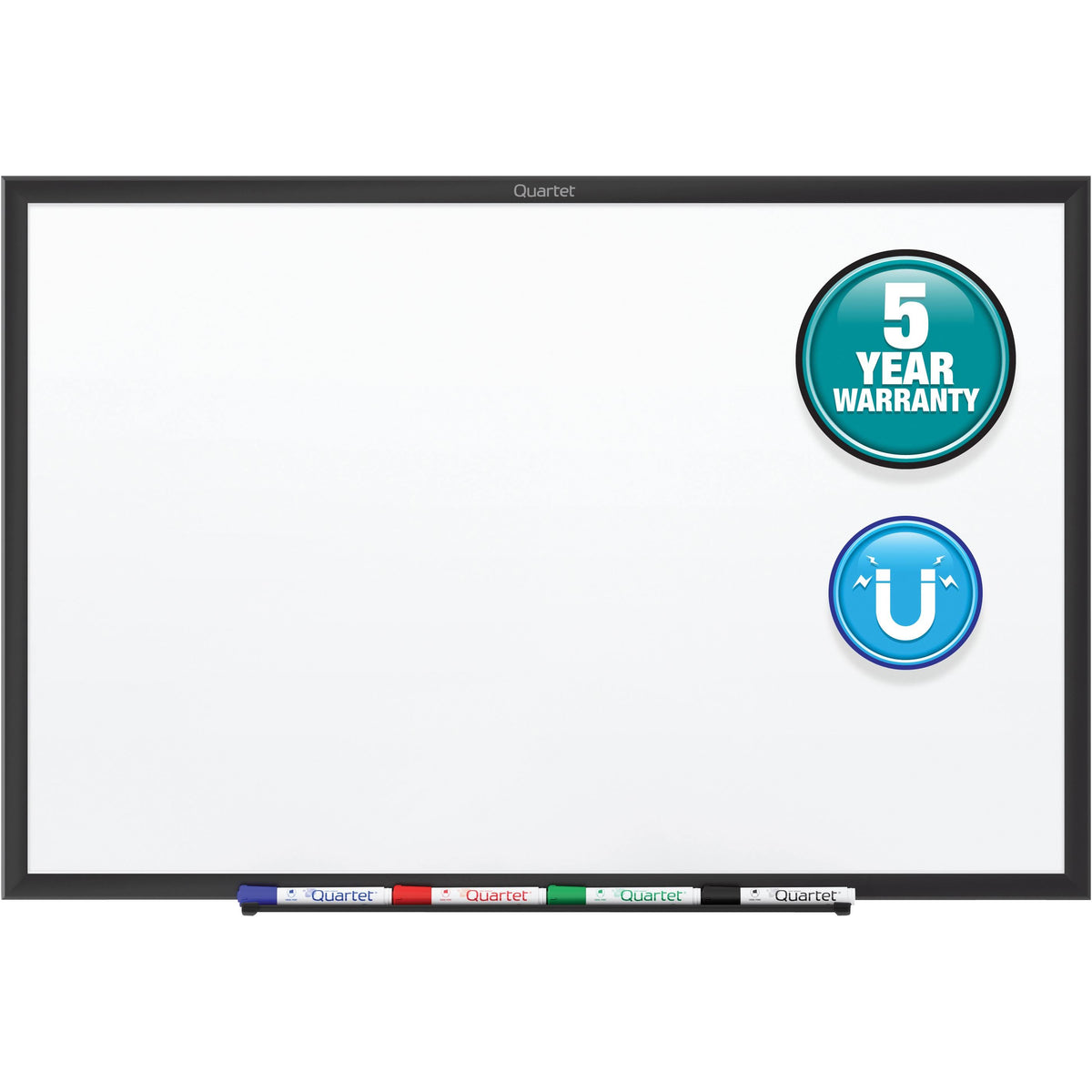 36 x 24 Black Aluminum Frame Magnetic Whiteboard I7601