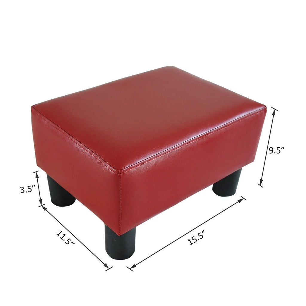 Small Faux Leather Ottoman M30520